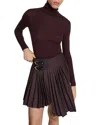 Maje Wool-silk Sweater In Brown