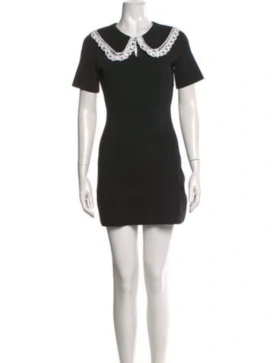 Pre-owned Maje Mini Dress In Black