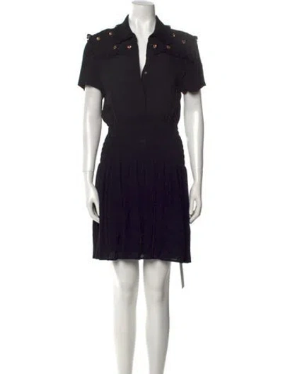 Pre-owned Maje Mini Dress In Black
