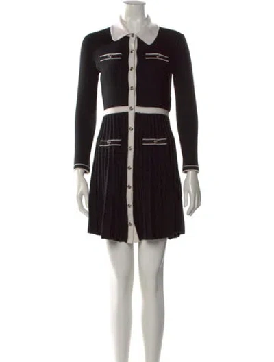 Pre-owned Maje Mini Dress In Black