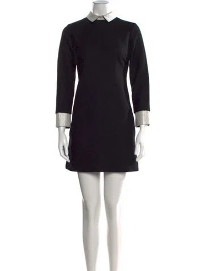 Pre-owned Maje Mini Dress In Black