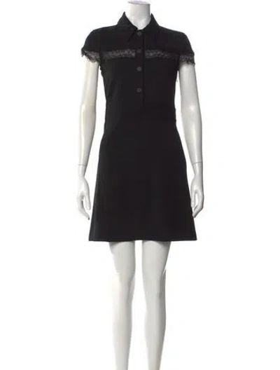 Pre-owned Maje Mini Dress In Black