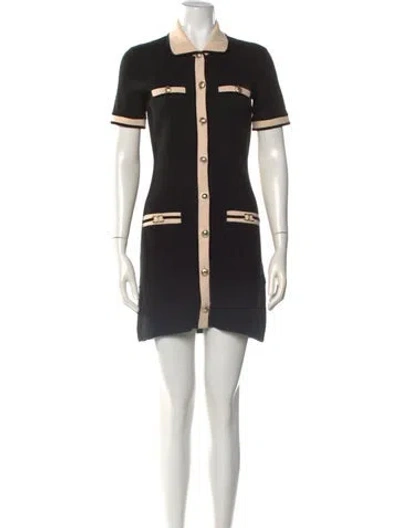 Pre-owned Maje Mini Dress In Black