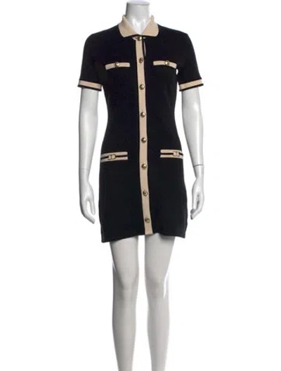 Pre-owned Maje Mini Dress In Black
