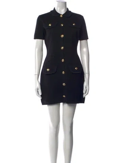 Pre-owned Maje Mini Dress In Black
