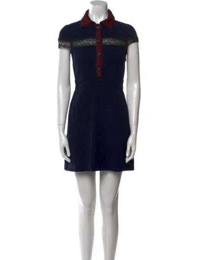 Pre-owned Maje Mini Dress In Blue