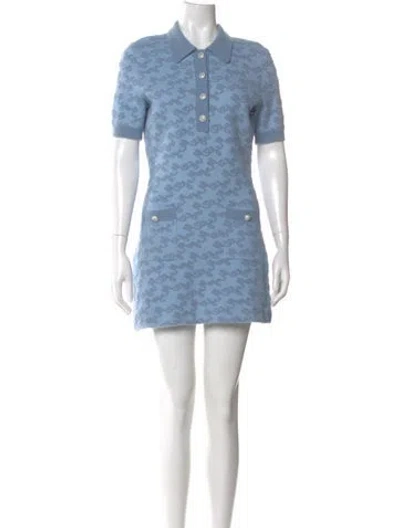 Pre-owned Maje Mini Dress In Blue