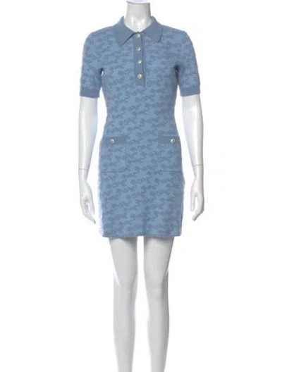 Pre-owned Maje Mini Dress In Blue