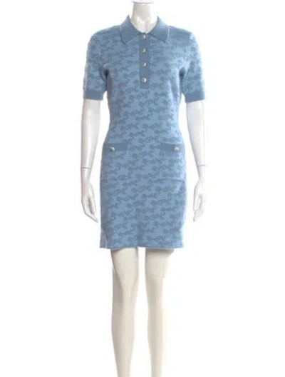 Pre-owned Maje Mini Dress In Blue