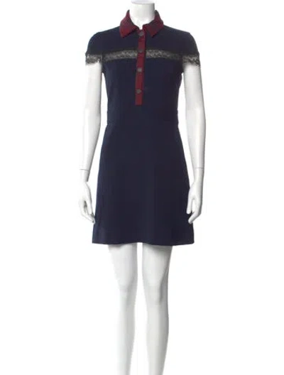 Pre-owned Maje Mini Dress In Blue