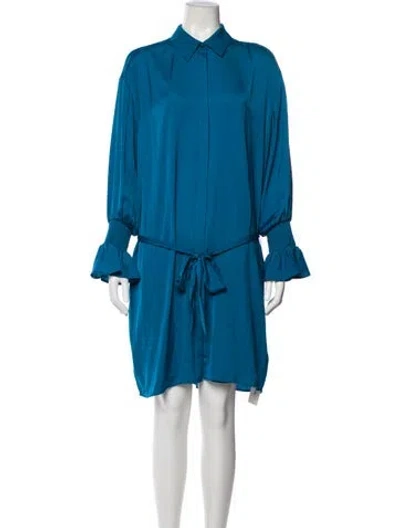 Pre-owned Maje Mini Dress In Blue