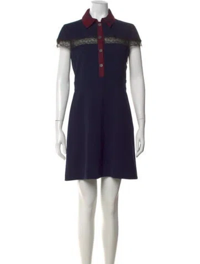 Pre-owned Maje Mini Dress In Blue
