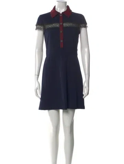 Pre-owned Maje Mini Dress In Blue