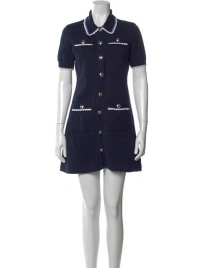 Pre-owned Maje Mini Dress In Blue