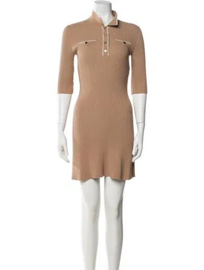 Pre-owned Maje Mini Dress In Brown