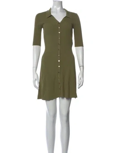 Pre-owned Maje Mini Dress In Green