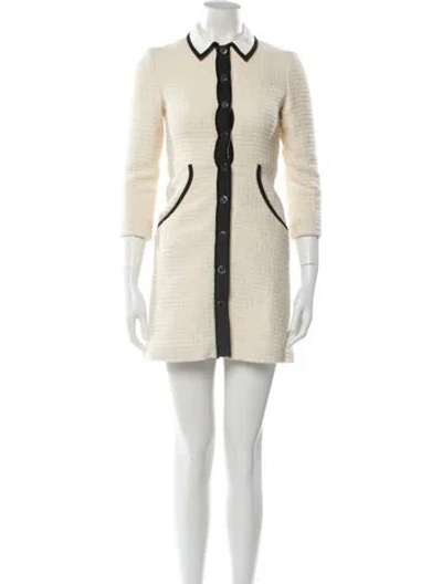 Pre-owned Maje Mini Dress In Neutral