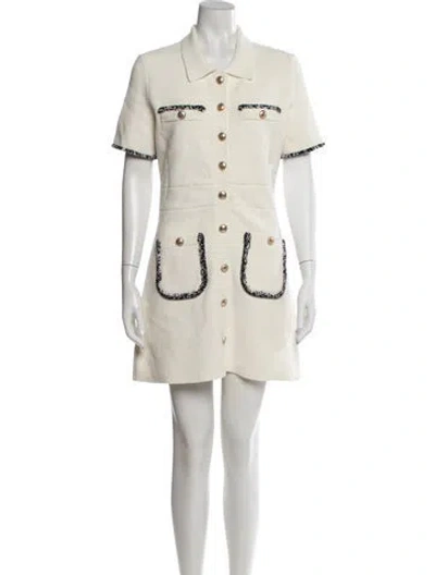 Pre-owned Maje Mini Dress In Neutral