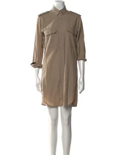 Pre-owned Maje Mini Dress In Neutral