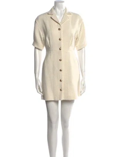 Pre-owned Maje Mini Dress In Neutral