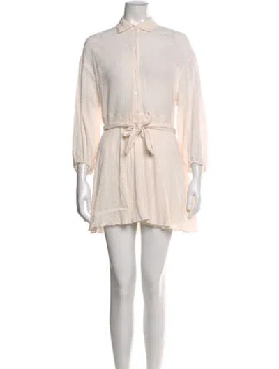 Pre-owned Maje Mini Dress In Neutral
