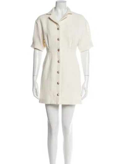 Pre-owned Maje Mini Dress In Neutral