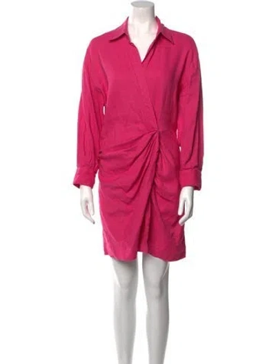 Pre-owned Maje Mini Dress In Pink
