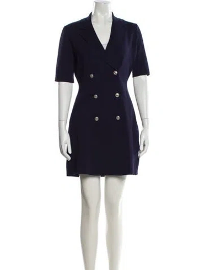 Pre-owned Maje Mini Dress W/ Tags In Blue