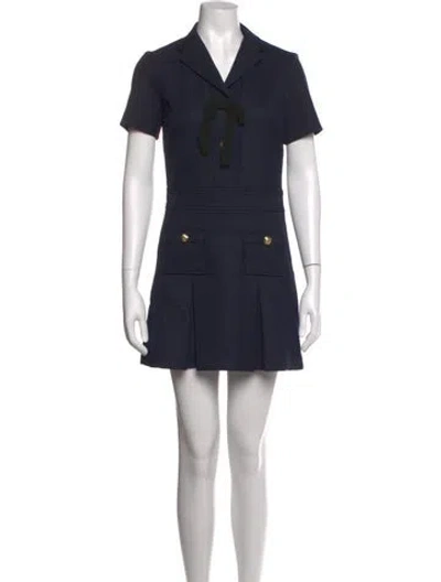 Pre-owned Maje Mini Dress W/ Tags In Blue