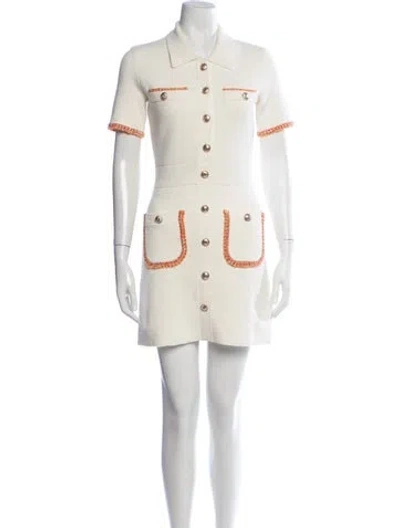 Pre-owned Maje Mini Dress W/ Tags In Neutral