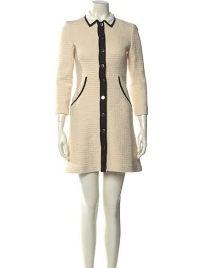 Pre-owned Maje Mini Dress In White