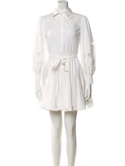 Pre-owned Maje Mini Dress In White