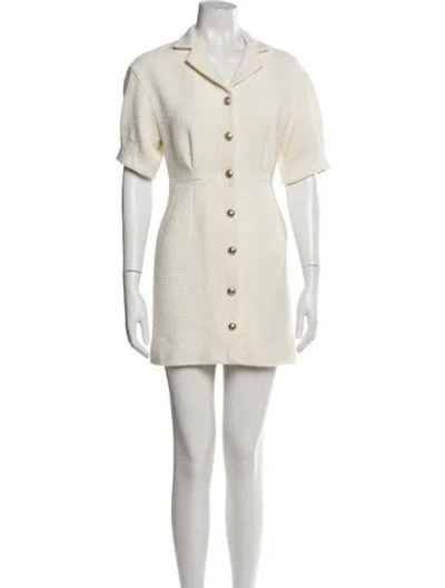 Pre-owned Maje Mini Dress In White
