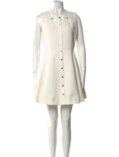 Pre-owned Maje Mini Dress In White