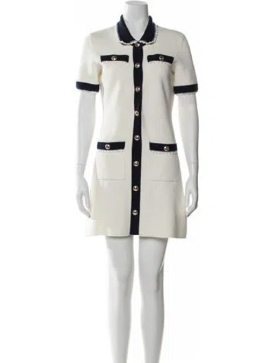 Pre-owned Maje Mini Dress In White