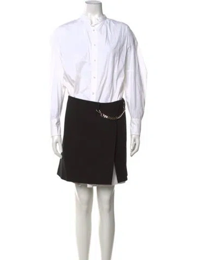 Pre-owned Maje Mini Dress In White