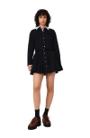Maje Mini Elasticated Waist Skirt In Black