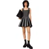 Maje Mini Jacquard Knit Dress In Multi