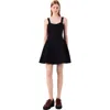 Maje Mini Knitted Babydoll Dress In Black