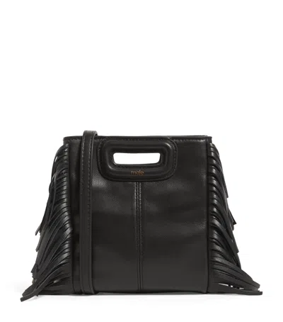 MAJE MINI LEATHER 'M' TOP-HANDLE BAG