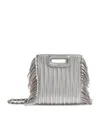 Maje Mini Leather 'm' Top-handle Bag In Black