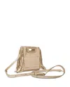 Maje Mini M Croco Metallic Bag In Gold