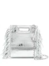 Maje Small M Crocodile-embossed Bag In 银色