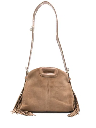Maje Mini Miss M Shoulder Bag In Brown
