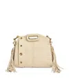 Maje Raffia Effect Miss M Mini Bag In Neutral