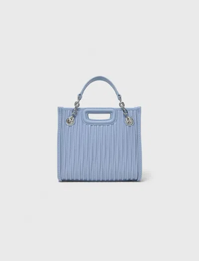 Maje Mini Quilted Leather Tote Bag In Multi