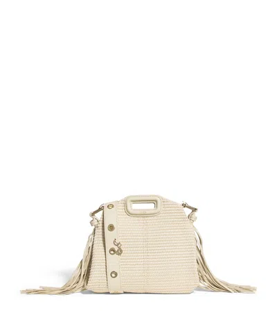 Maje Mini Raffia-effect Miss M Shoulder Bag