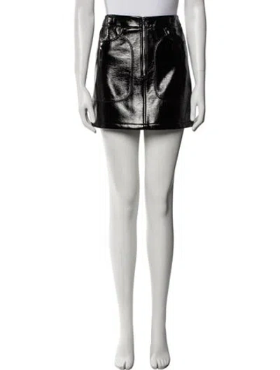 Pre-owned Maje Mini Skirt In Black