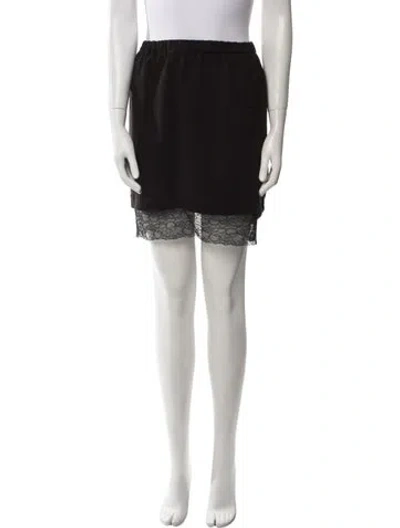 Pre-owned Maje Mini Skirt In Black
