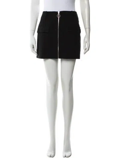 Pre-owned Maje Mini Skirt In Black